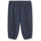 COPENHAGEN COLORS Brown Blue Check Comb. Checkered Baby Sett M/ Blus M/ Krage & Byxor
