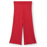 COPENHAGEN COLORS Red Modal Rib Wide Byxor