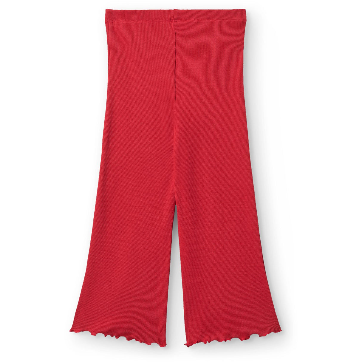 COPENHAGEN COLORS Red Modal Rib Wide Byxor