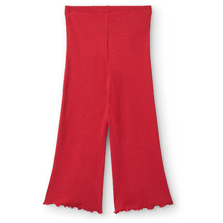 COPENHAGEN COLORS Red Modal Rib Wide Byxor