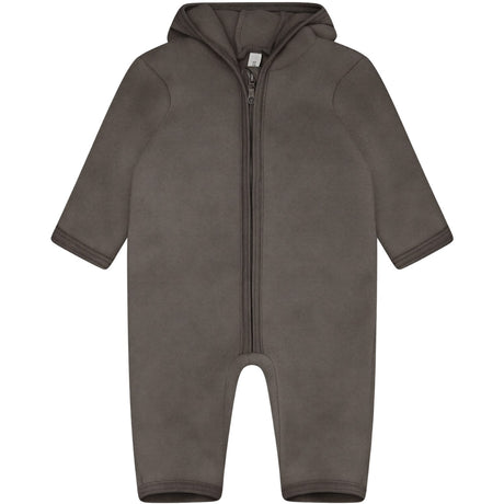 Huttelihut Brown Melange Sittvagnar Dräkt Ears Bomull Fleece