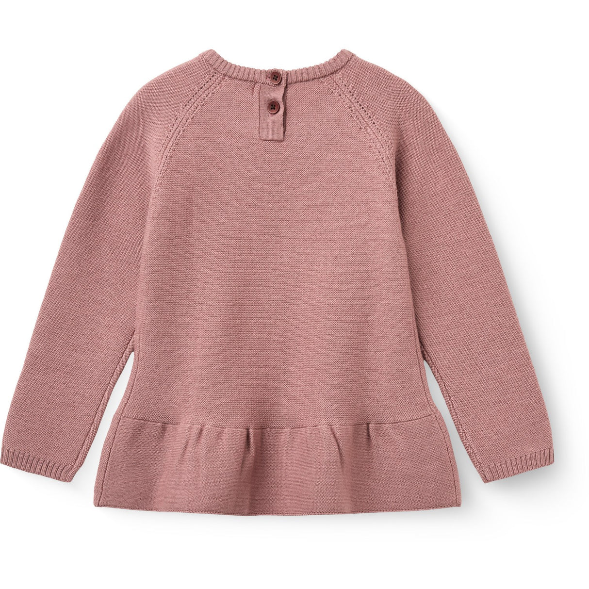 COPENHAGEN COLORS Winter Rose Merino Stickad Frill Blus