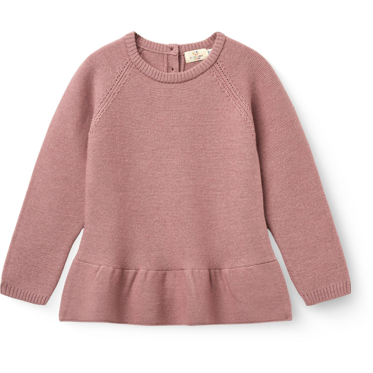 COPENHAGEN COLORS Winter Rose Merino Stickad Frill Blus