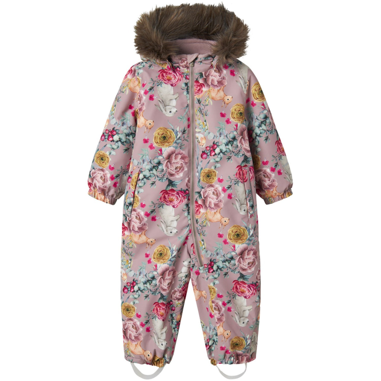 Name It Woodrose Flower Rabbit Nmfsnow10 Dräkt Aop Fo Noos