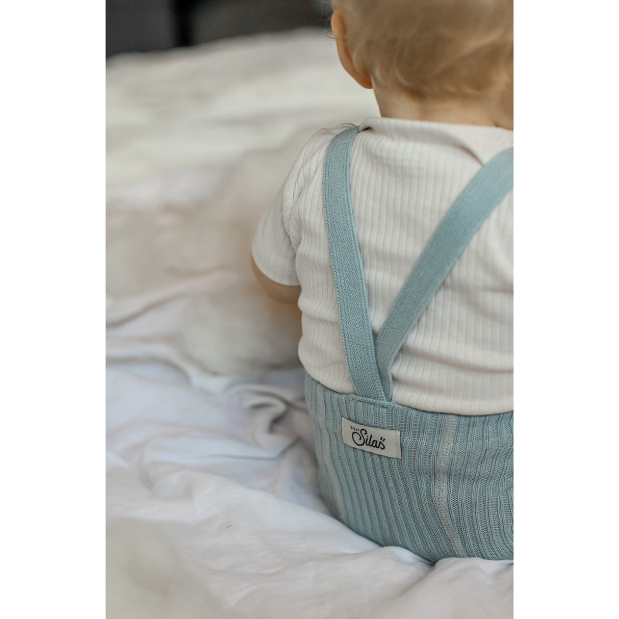 Silly Silas Hippy Footed Strumpbyxar Med Braces Misty Blue