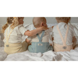 Silly Silas Hippy Footless Strumpbyxar Med Braces Misty Blue