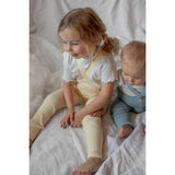 Silly Silas Hippy Footless Strumpbyxar Med Braces Lemon Icing