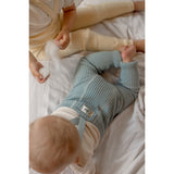 Silly Silas Hippy Footless Strumpbyxar Med Braces Misty Blue