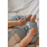 Silly Silas Hippy Footless Strumpbyxar Med Braces Misty Blue