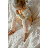 Silly Silas Granny Nallebjörn Footless Strumpbyxar Med Braces Silky Peach