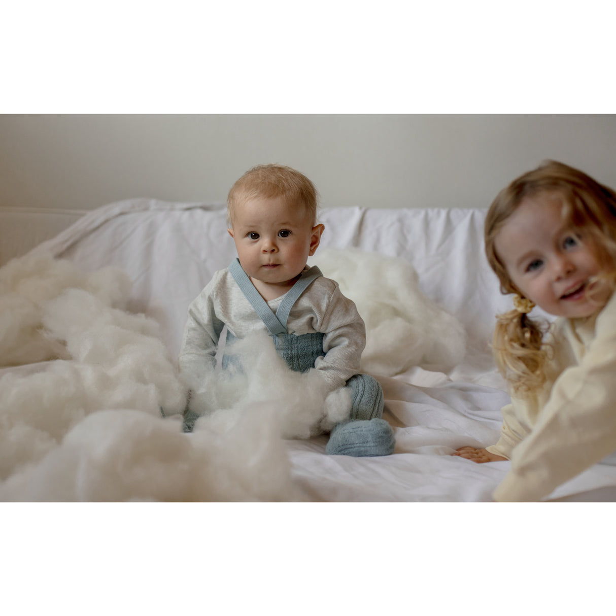 Silly Silas Granny Nallebjörn Strumpbyxar Med Braces Misty Blue