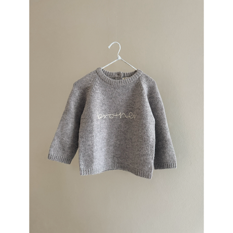 Lalaby Grey Brother Sweater Baby