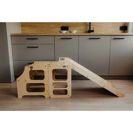 Duck Woodworks Natural Foldbar EC Kitchen Tower Med Slide Sett