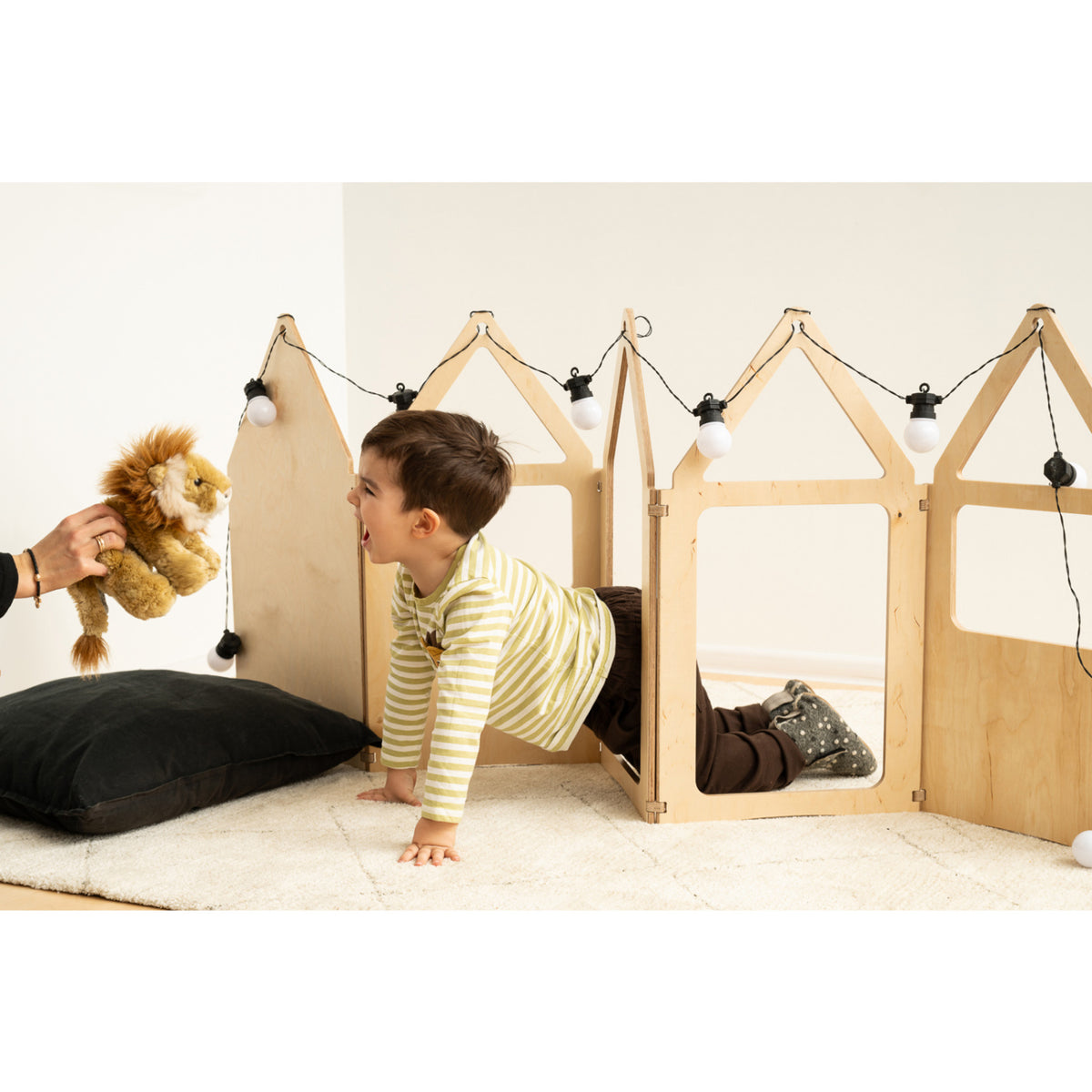 Duck Woodworks Natural Zig Zag House Plus