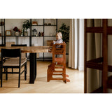 Duck Woodworks Honey Glaze Foldbar Kitchen Tower Stained Med Højt Stol Addon Sett