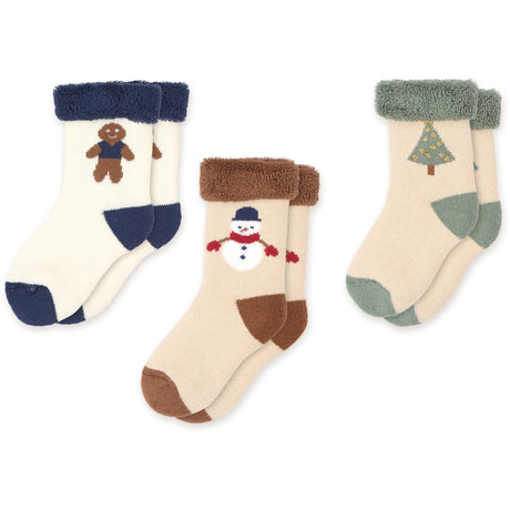 Cam Cam Copenhagen Snowman Terry Strumpor Safi 3-Pack
