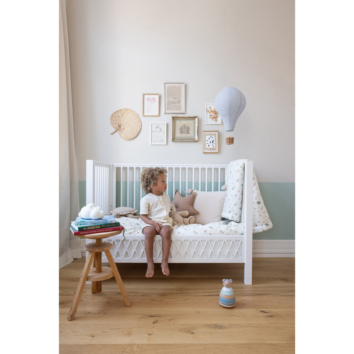 Cam Cam Copenhagen Classic Stripes Blue Lampa Shade Hot Air Balloon