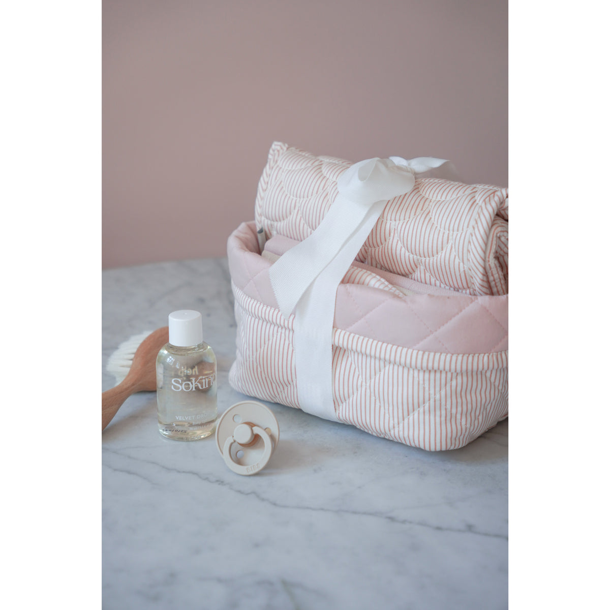 Cam Cam Copenhagen Classic Stripes Rose Baby Care Present Sett