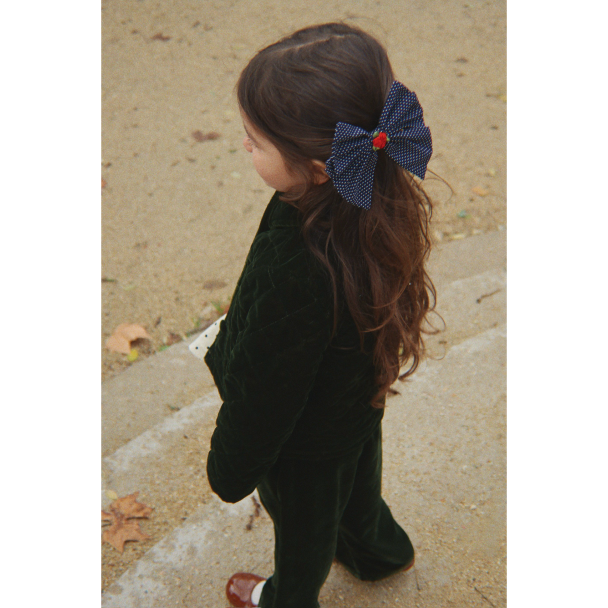 Konges Sløjd Dot Nuit Rose Rouge Rosett Hair Clip