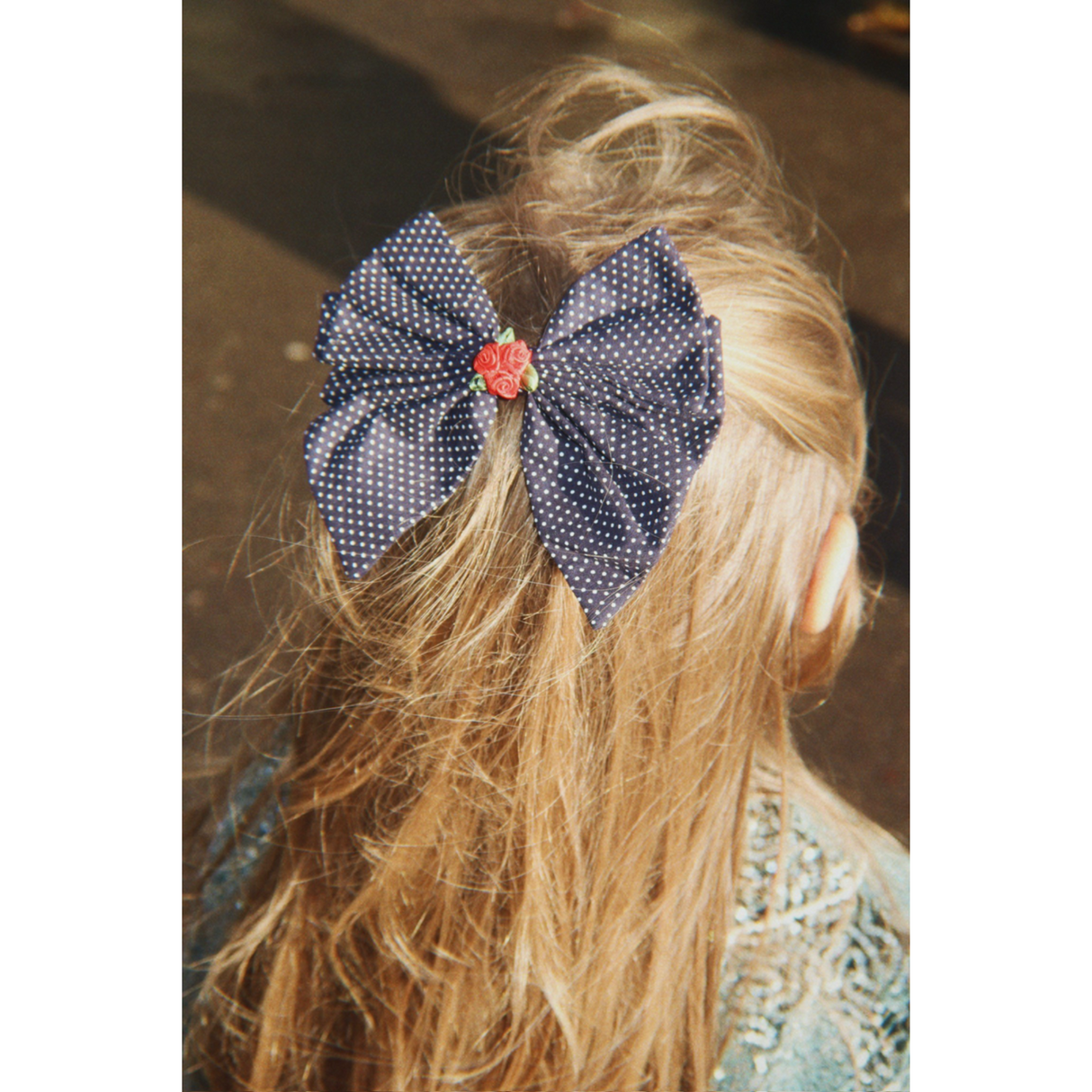 Konges Sløjd Dot Nuit Rose Rouge Rosett Hair Clip
