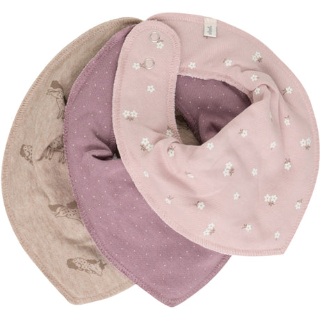 Pippi Elderberry Bandana Haklapp Girl -Aop (3-Pack)