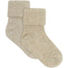 Minymo Silver Mink Baby Rib Strumpor W.Glit (2-Pack)