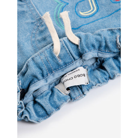 Bobo Choses Blue B.C. Embossed Denim Byxor
