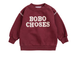 Bobo Choses Burgundy Red Bobo Choses Embossed Sweatshirt