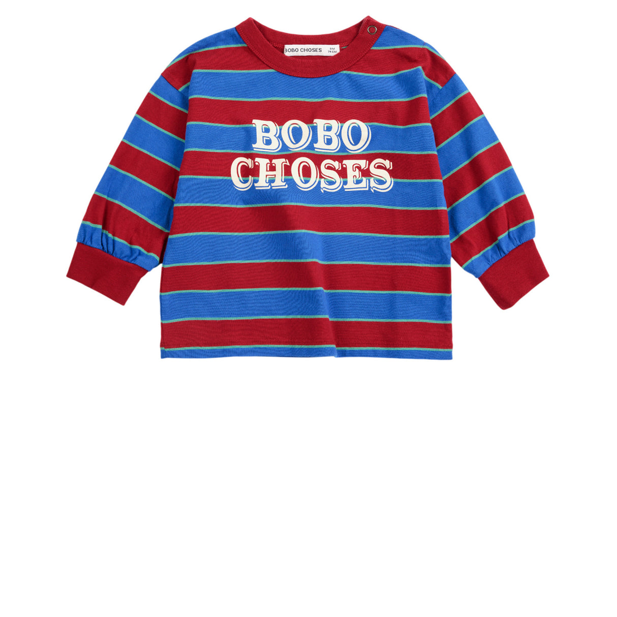 Bobo Choses Multicolor Bobo Choses Embossed Stripes T-Shirt