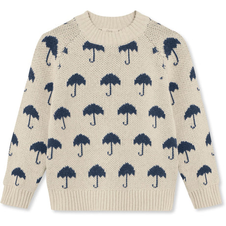 Fliink Sandshell / Insignia Blue Janie Cashmere Umbrella Pullover