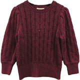 Fliink Burgendy Bon Cashmere Blus