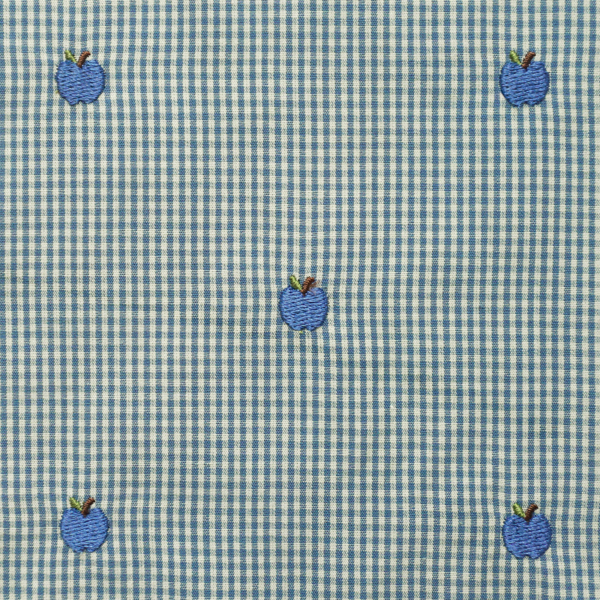 Flöss Light Blue Apple Gingham Ellis Täcke + Kudde Junior