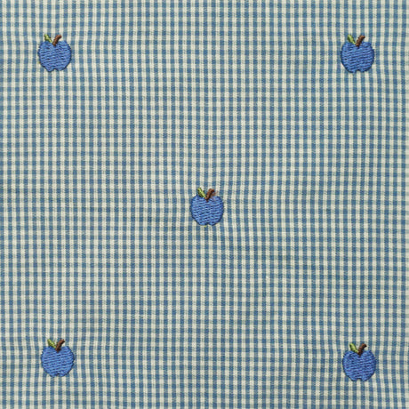 Flöss Light Blue Apple Gingham Ellis Täcke + Kudde Baby