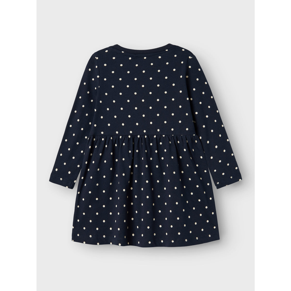 Name It Dark Sapphire Dots Aop In Bright White Nmfvivia Ls Klänning Noos