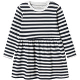 Name It Bright White Stripes In Dark Sap Nmfvivia Ls Klänning Noos