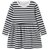 Name It Bright White Stripes In Dark Sap Nmfvivia Ls Klänning Noos