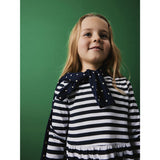 Name It Bright White Stripes In Dark Sap Nmfvivia Ls Klänning Noos