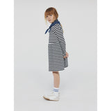 Name It Bright White Stripes In Dark Sap Nmfvivia Ls Klänning Noos