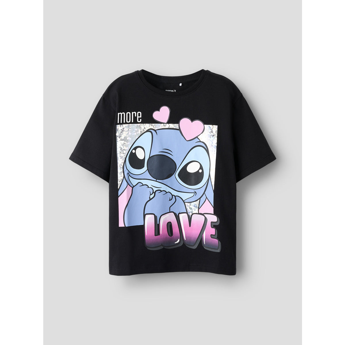 Name It Black Nkffora Stitch Ss Nreg Topp Box Noos Wdi