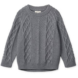 LIEWOOD Grey Melange Ari Bomull Stickad Jumper