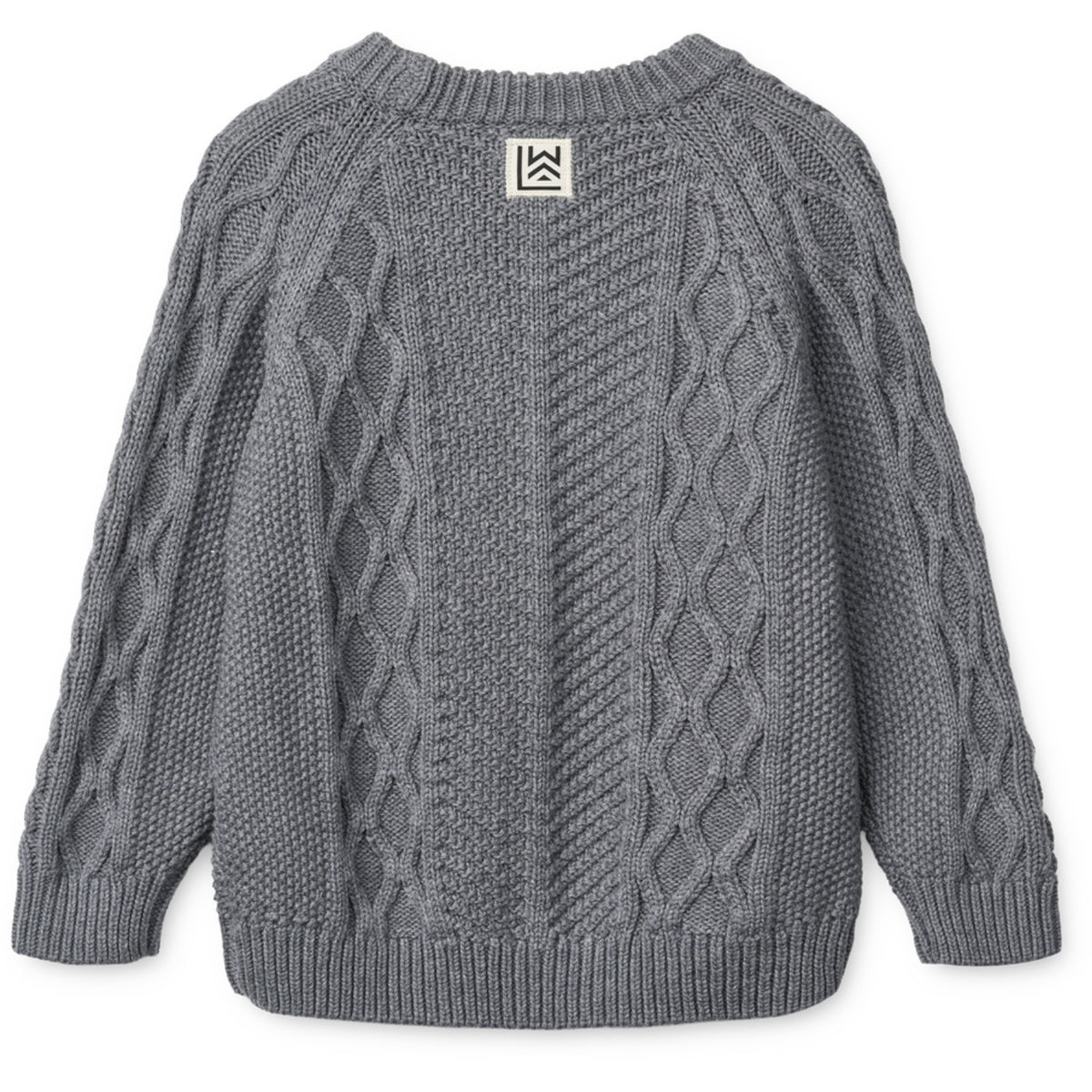 LIEWOOD Grey Melange Ari Bomull Stickad Jumper