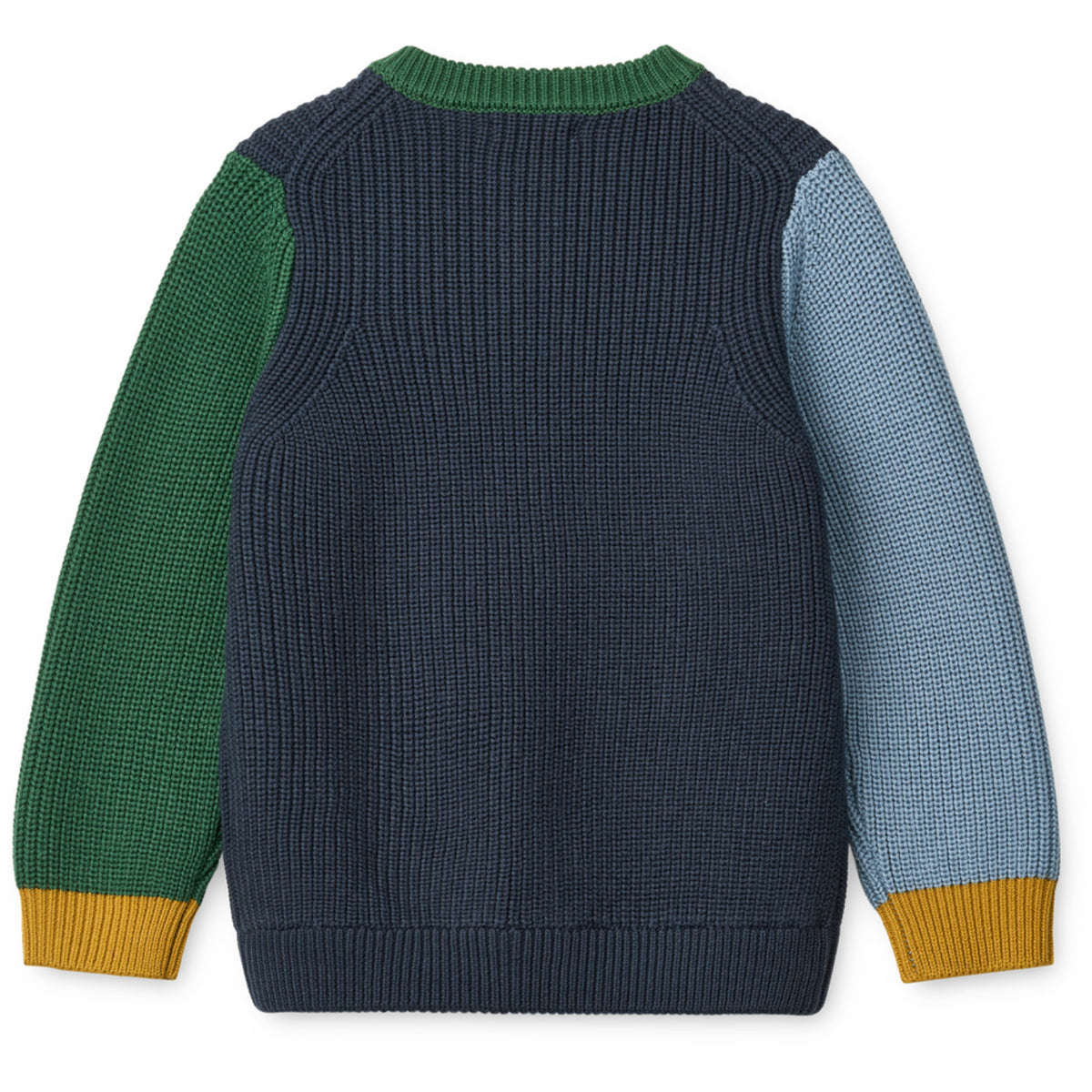 LIEWOOD Classic Navy Multi Mix Thea Bomull Stickad Cardigan