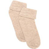 Minymo Sheer Bliss Melange Baby 2X2 Rib Ull Strumpor 2-Pack