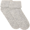 Minymo Light Grey Melange Baby 2X2 Rib Ull Strumpor 2-Pack