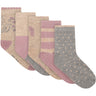 Minymo Elderberry Strumpor M/ Pattern (5-Pack)