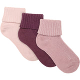 Minymo Elderberry Baby 2X2 Rib Strumpo (3-Pack)