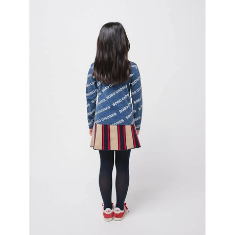 Bobo Choses Midnight Blue All Över Rib Turtle Neck Blus