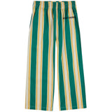 Bobo Choses Dark Green Stripes Straight Byxor