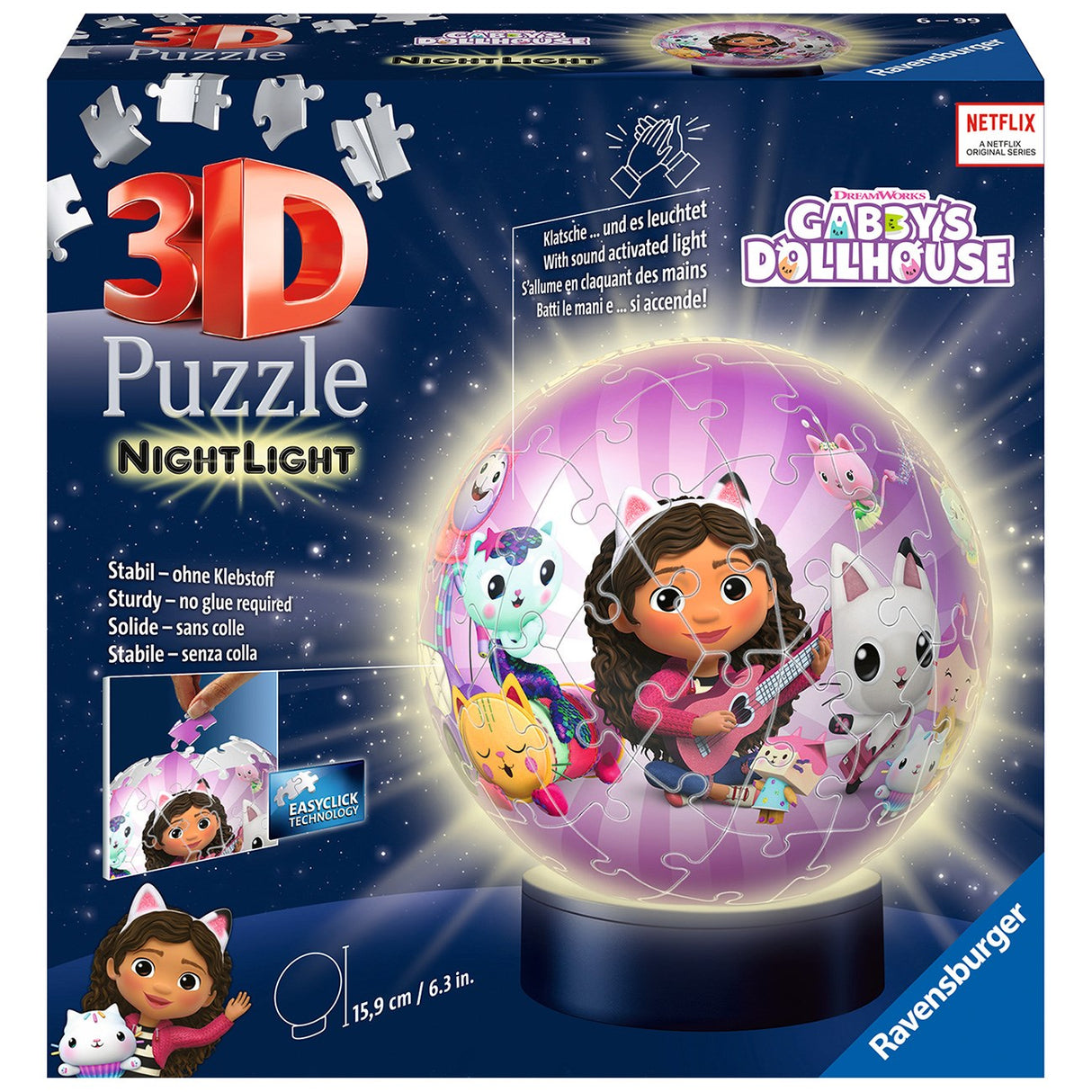 Ravensburger Gabby's Dollhouse Nattlampa 3D Boll 72p