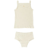 COPENHAGEN COLORS Beige Stripe Strap Topp And Underpants Striped